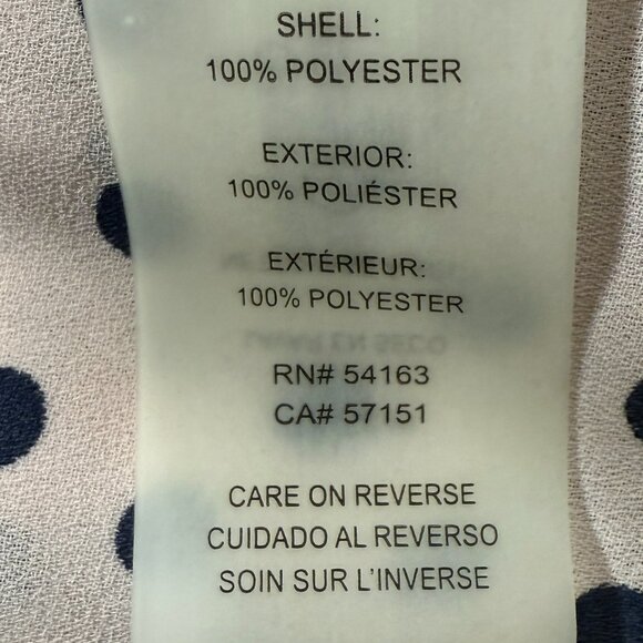 KARL LAGERFELD PARIS Sleeveless Pink & Black Polka Dot Top Sz Small - Picture 3 of 10